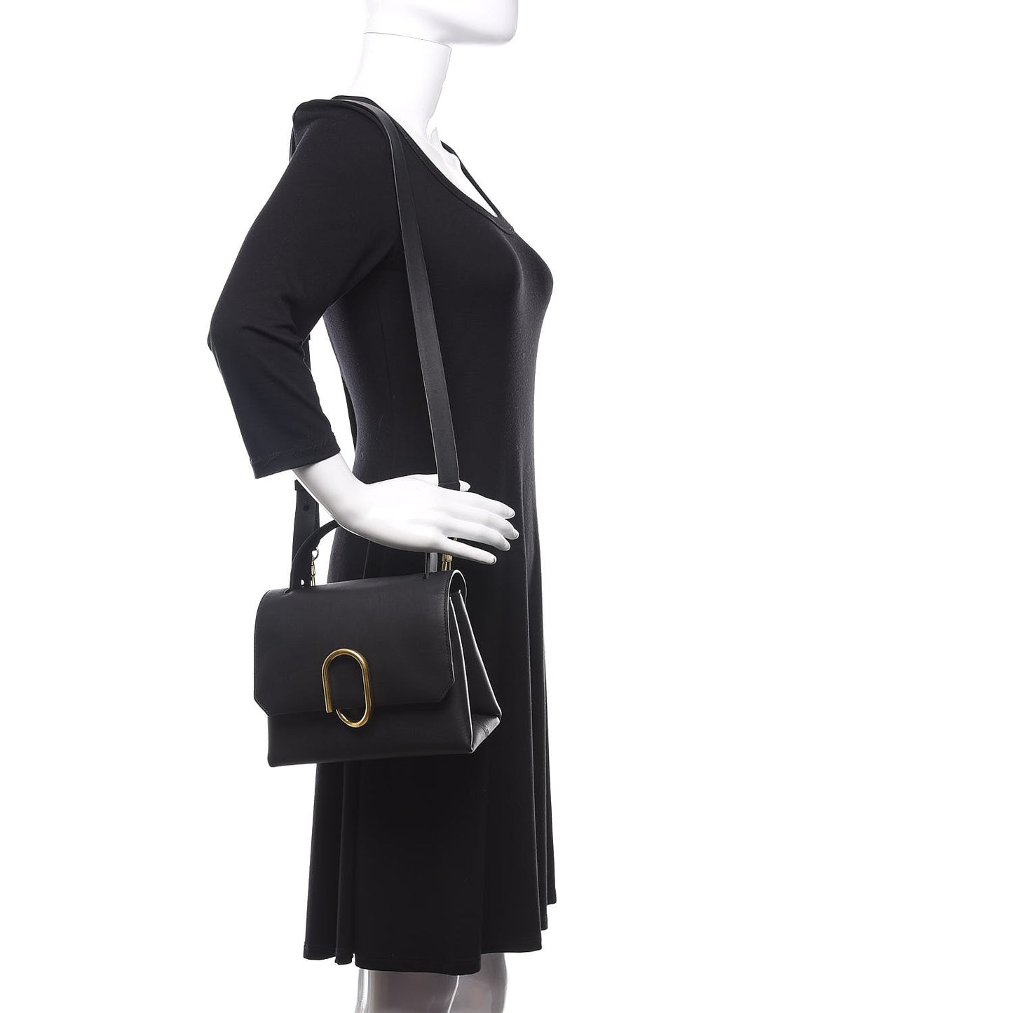 3.1 Smooth Calfskin Mini Alix Top Handle Satchel Black