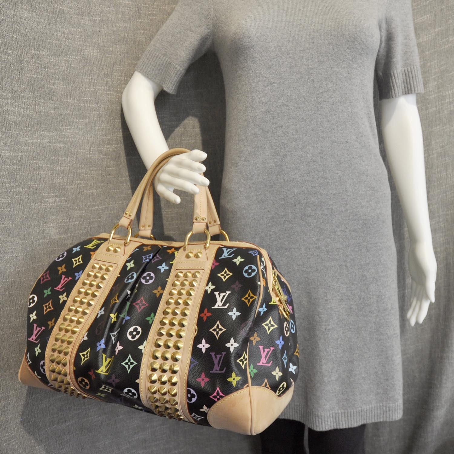 Louis Vuitton Monogram Multicolor Courtney GM Black 3 of 9