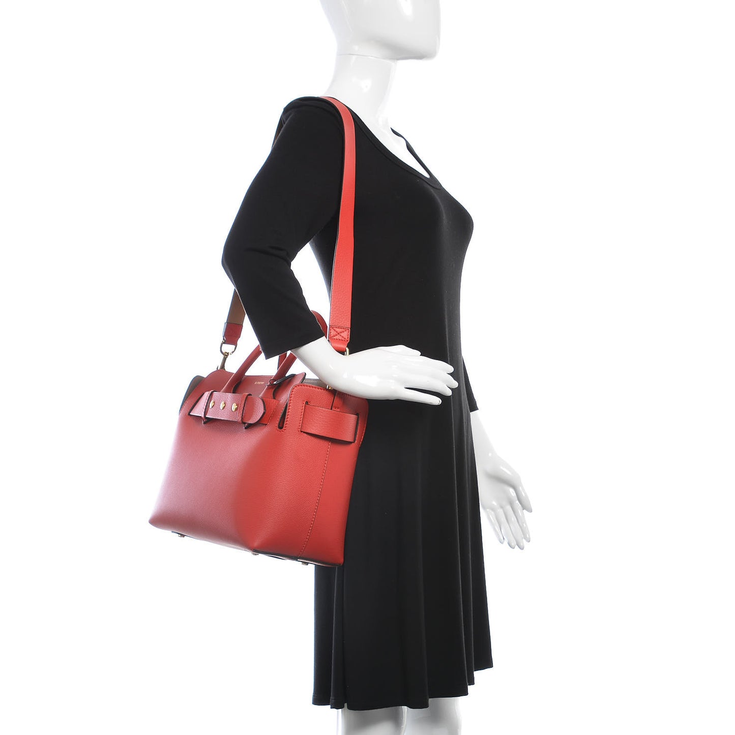 Soft Grain Calfskin Small Belt Bag Bright Military Red