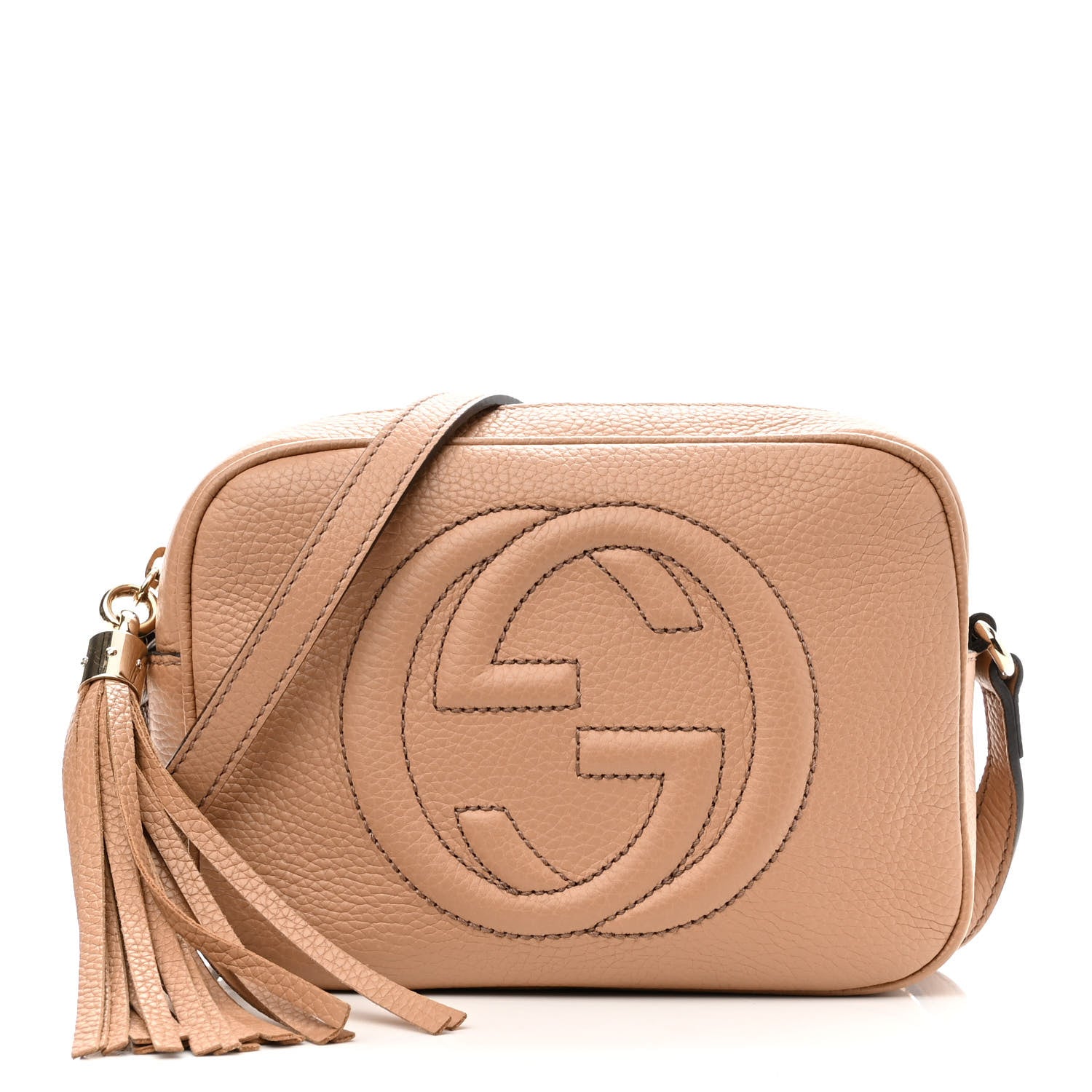 Gucci Pebbled Calfskin Small Soho Disco Bag Camelia 1 of 11