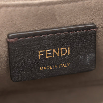 Fendi Vitello Century F is Fendi Bi-Color FF 1974 Embossed Small Kan I Shoulder Bag Maya Black 6 of 13