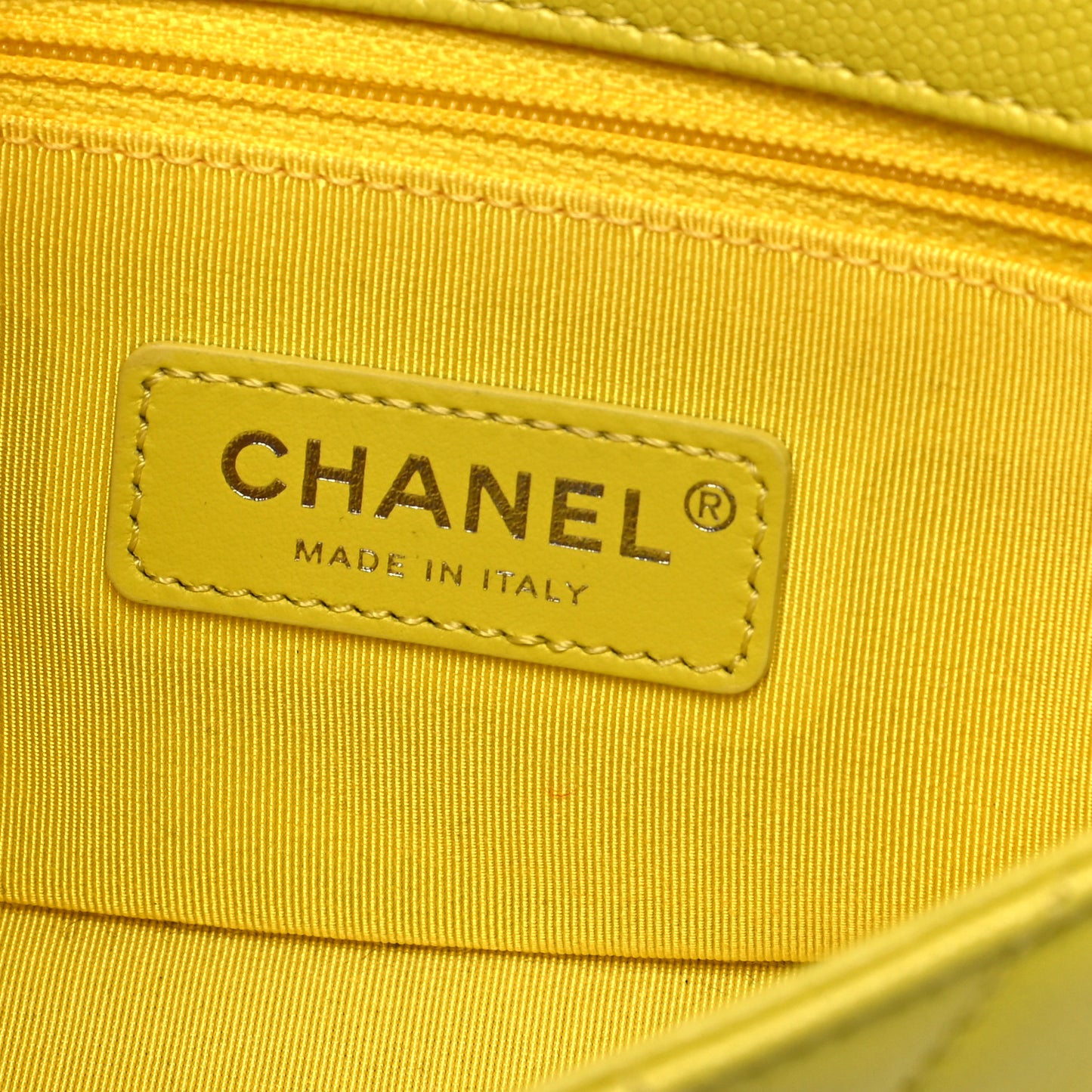 Caviar Quilted My Everything Small Flap Yellow