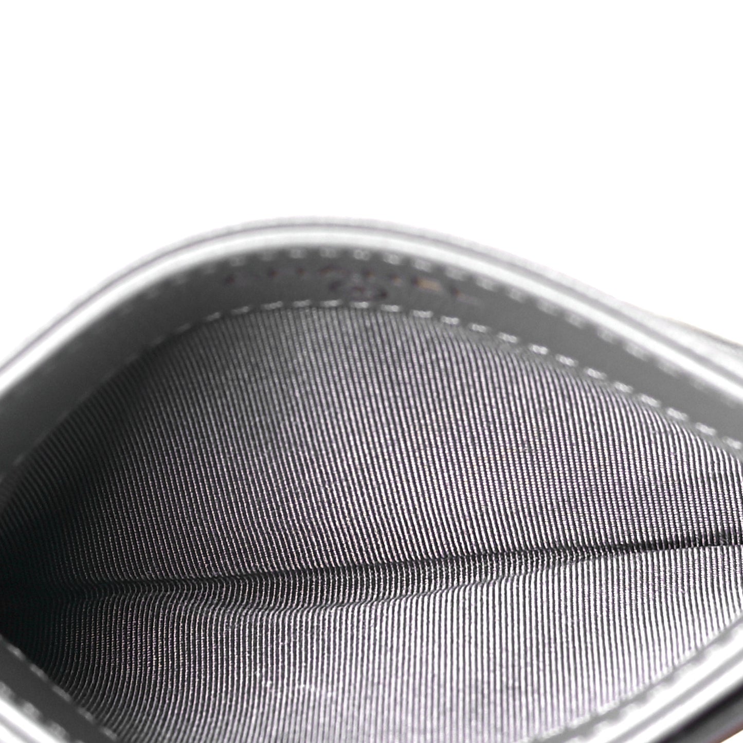 Lambskin Quilted Chanel 19 Card Holder Grey