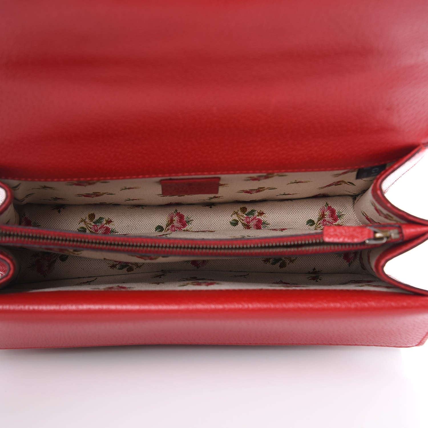 Gucci Calfskin Web Floral Embroidered Small Dionysus Shoulder Bag Hibiscus Red 5 of 10