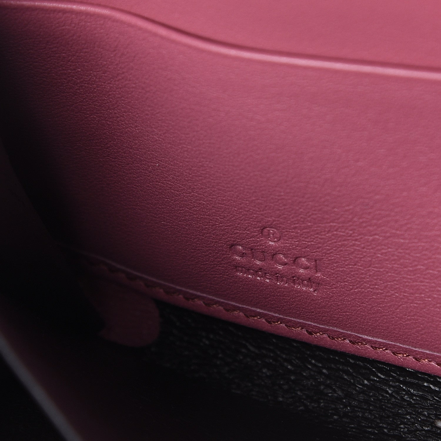 Gucci Monogram Margaux Calfskin Sukey Zip Around Wallet Beige Ebony Vintage Rose 5 of 5