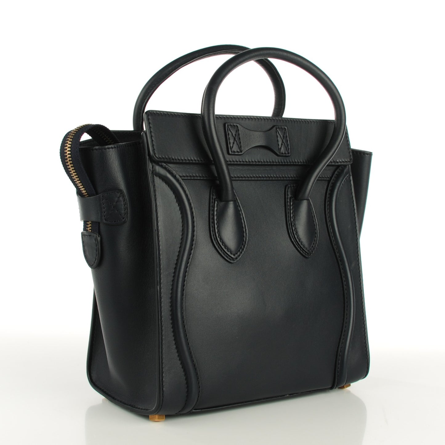 Smooth Calfskin Micro Luggage Navy Blue