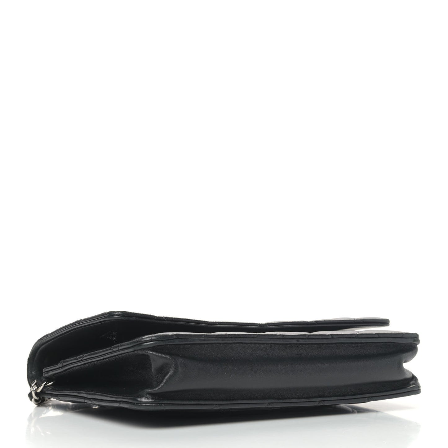Lambskin Quilted Wallet On Chain WOC Black