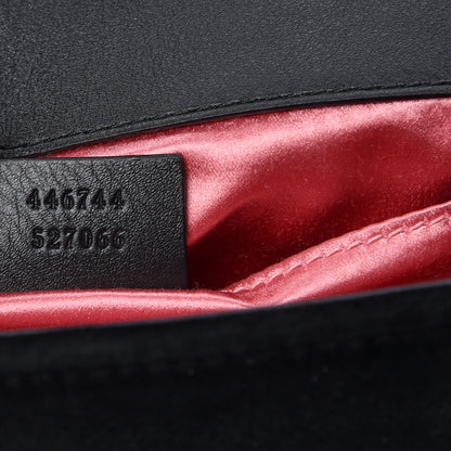 Gucci Velvet Matelasse Mini GG Marmont Shoulder Bag Black 7 of 7