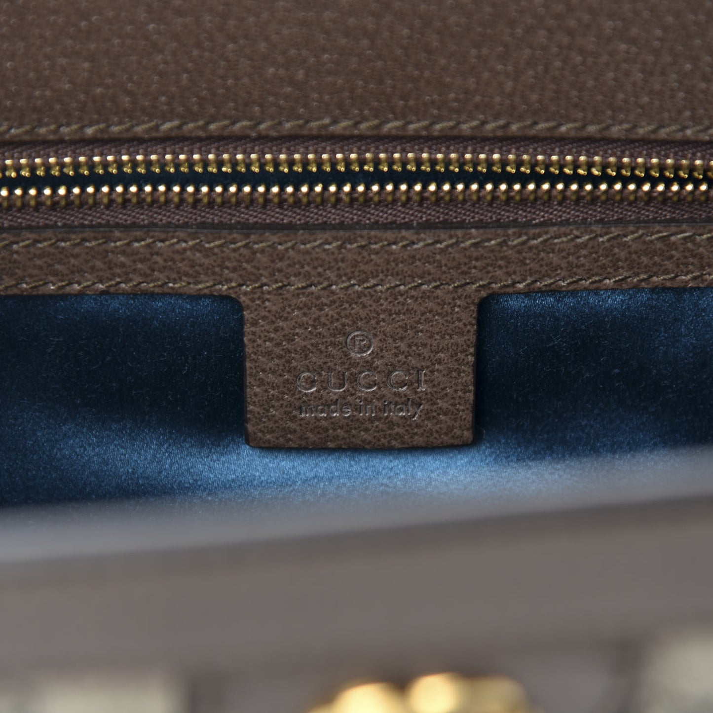 GG Supreme Monogram Web Medium Ophidia Chain Shoulder Bag Brown