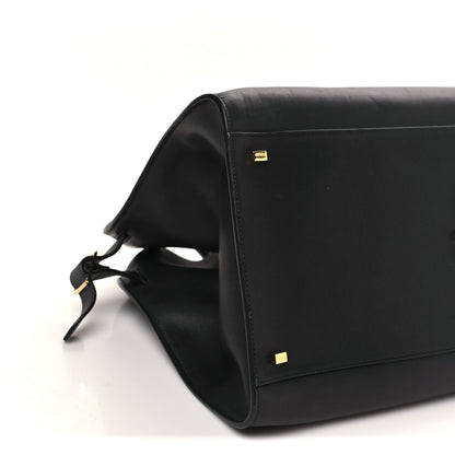 The Row Polished Saddle Calfskin Soft Margaux 17 Black 8 of 10