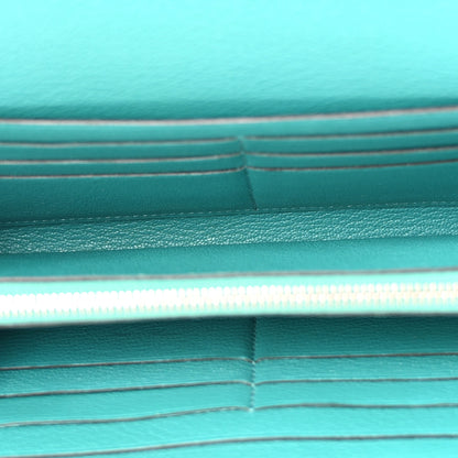 Hermes Chevre Mysore Kelly Longue Wallet Bleu Paon 5 of 18