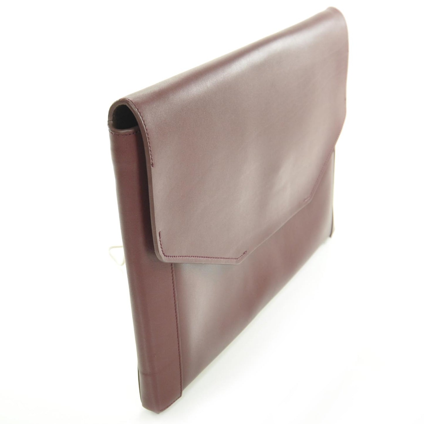 Nappa Leather Miss Sartorial Envelope Clutch Bordeaux