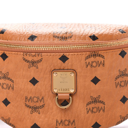 MCM Visetos Medium Fusten Belt Bag Cognac 10 of 10