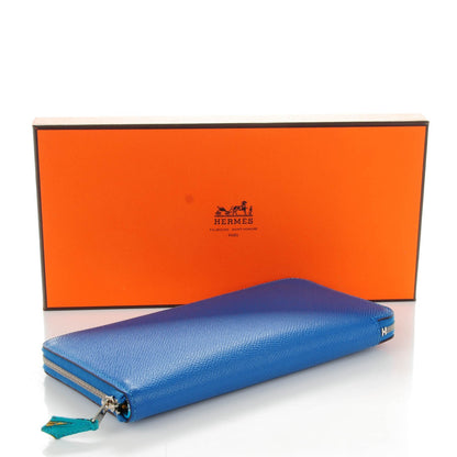 Hermes Epsom Silk'In Wallet Mykonos 4 of 8