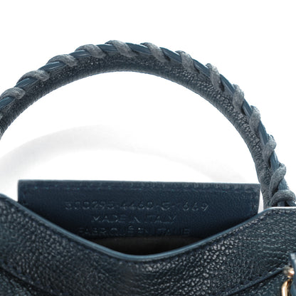 Balenciaga Chevre Gold Metallic Edge Hardware Mini City Bleu Paon 8 of 8