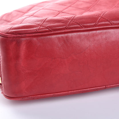 Chanel Lambskin Diamond Stitch Cosmetic Case Red 15 of 17
