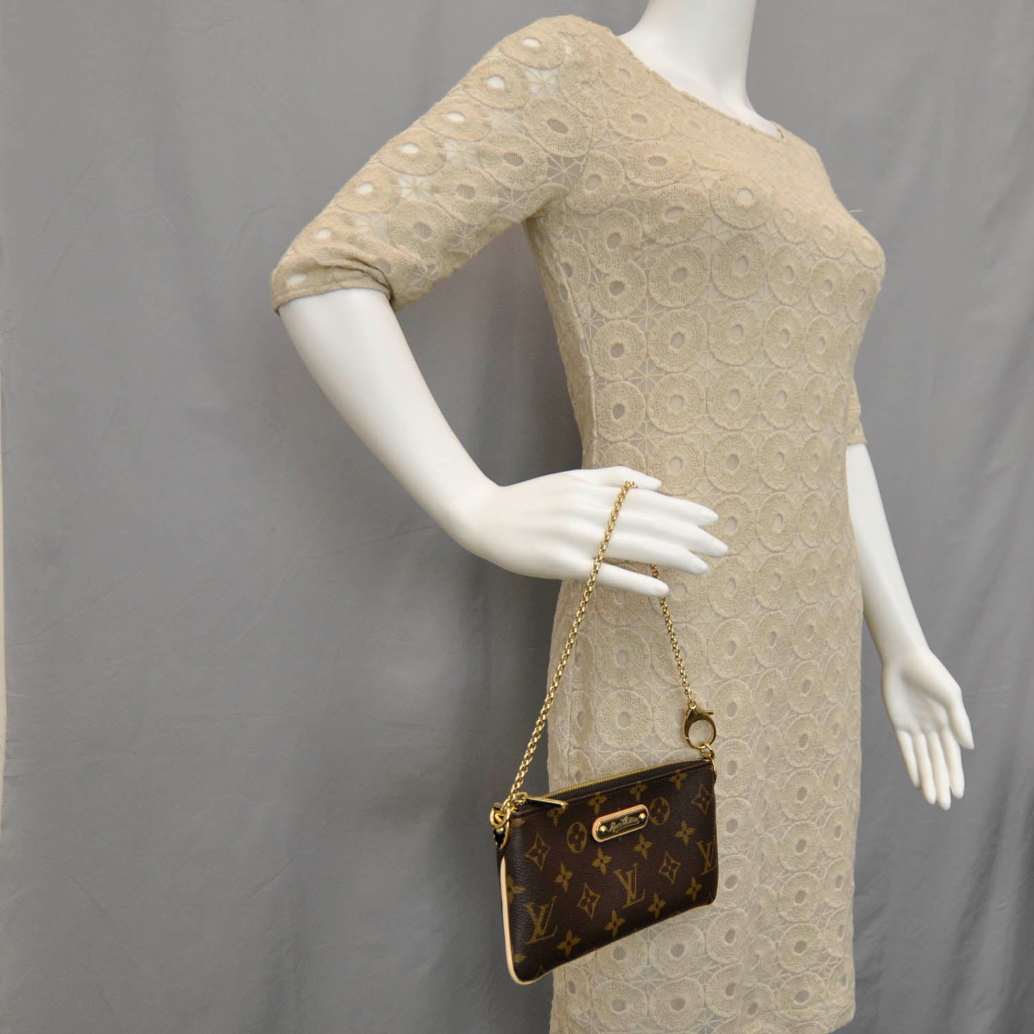Louis Vuitton Monogram Milla Clutch MM 2 of 10