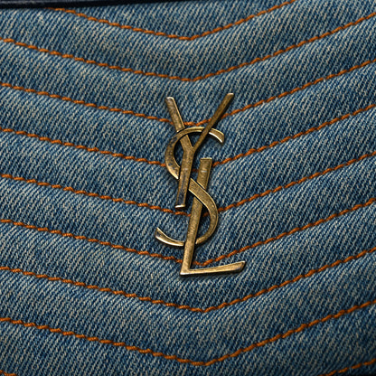 Saint Laurent Denim Matelasse Monogram Mini Lou Camera Bag California Blue 11 of 11