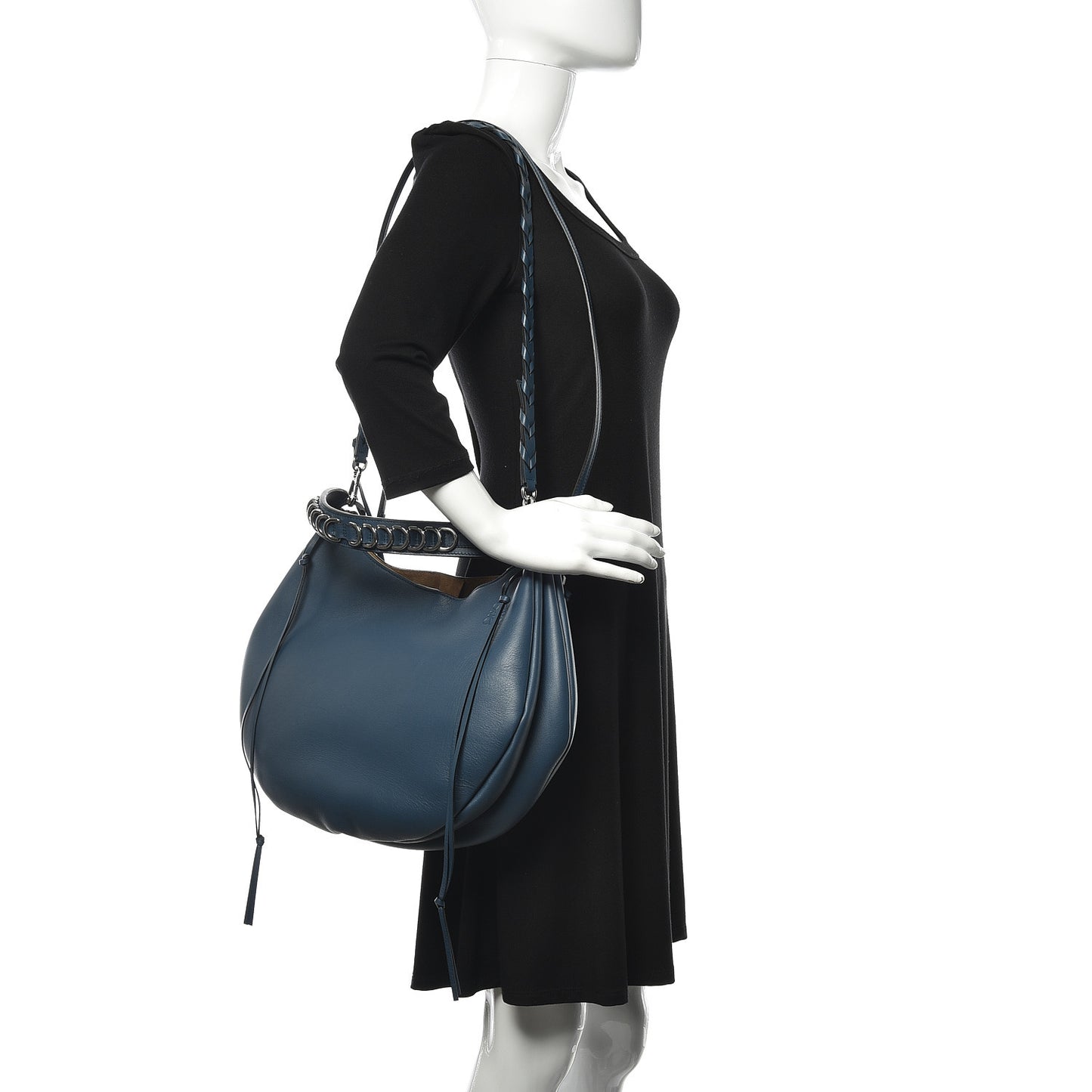 Calfskin Fortune Hobo Indigo