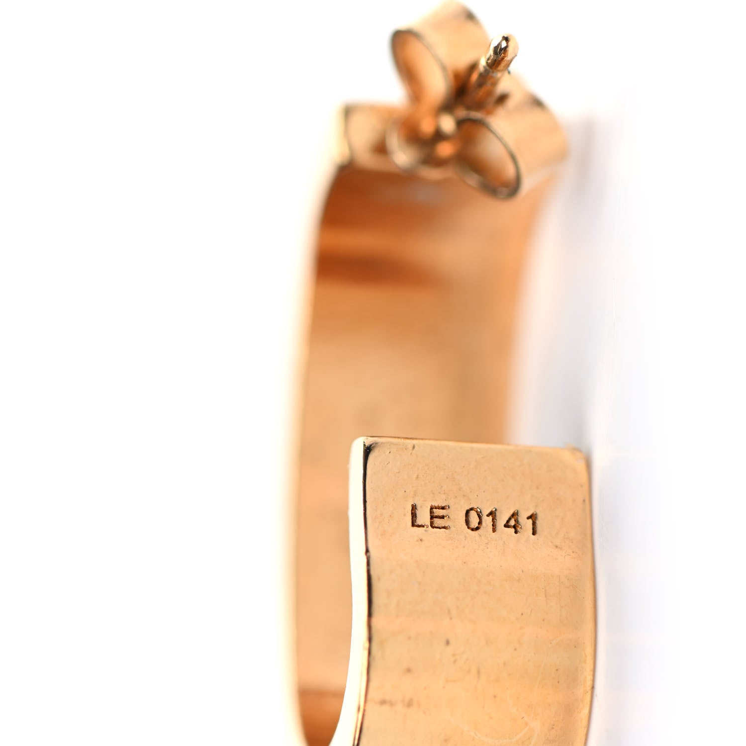 Louis Vuitton Lacquer Gimme A Clue Hoop Earrings PM Gold Black 3 of 3