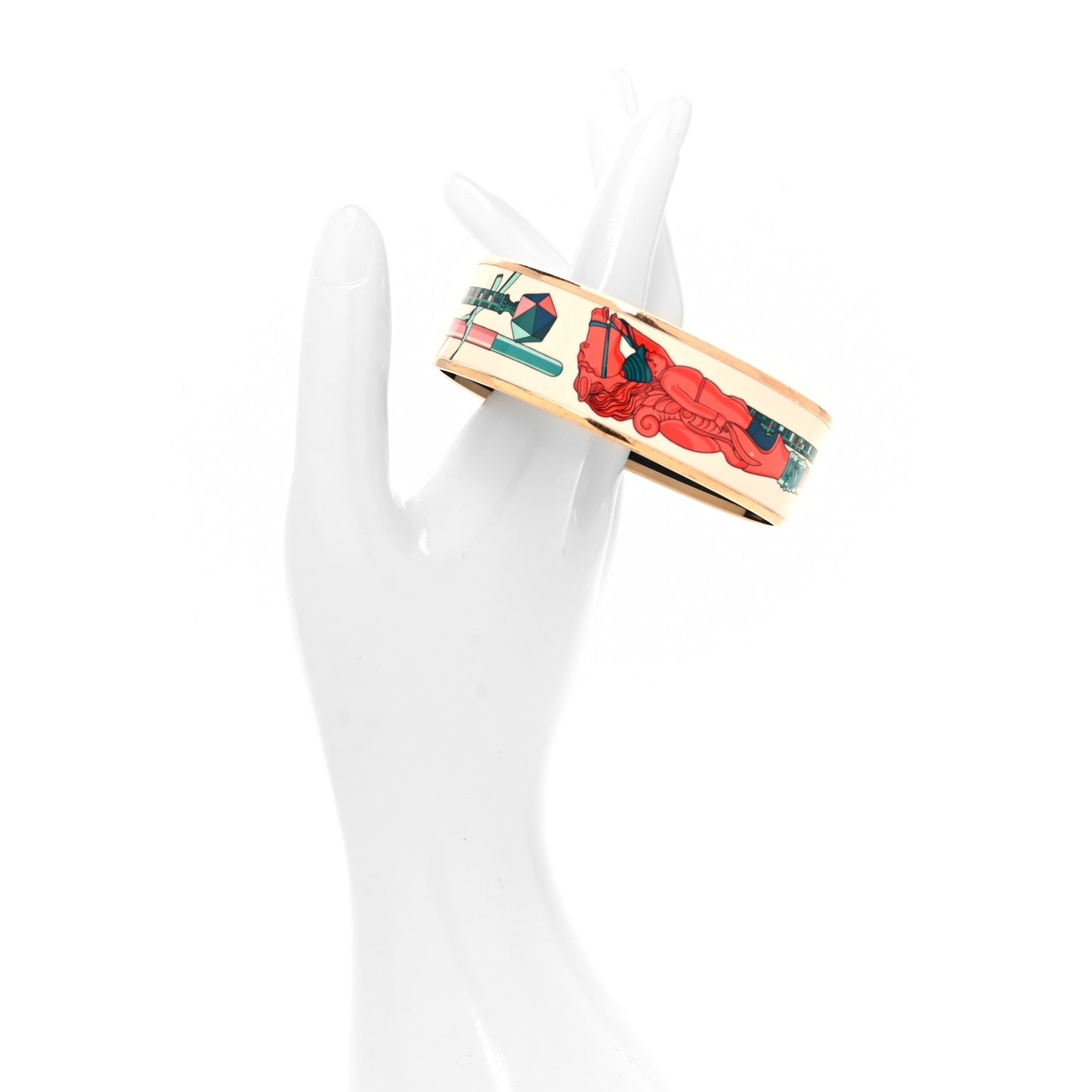 Enamel Printed Wide Les Cannes Bracelet 70 Baroque