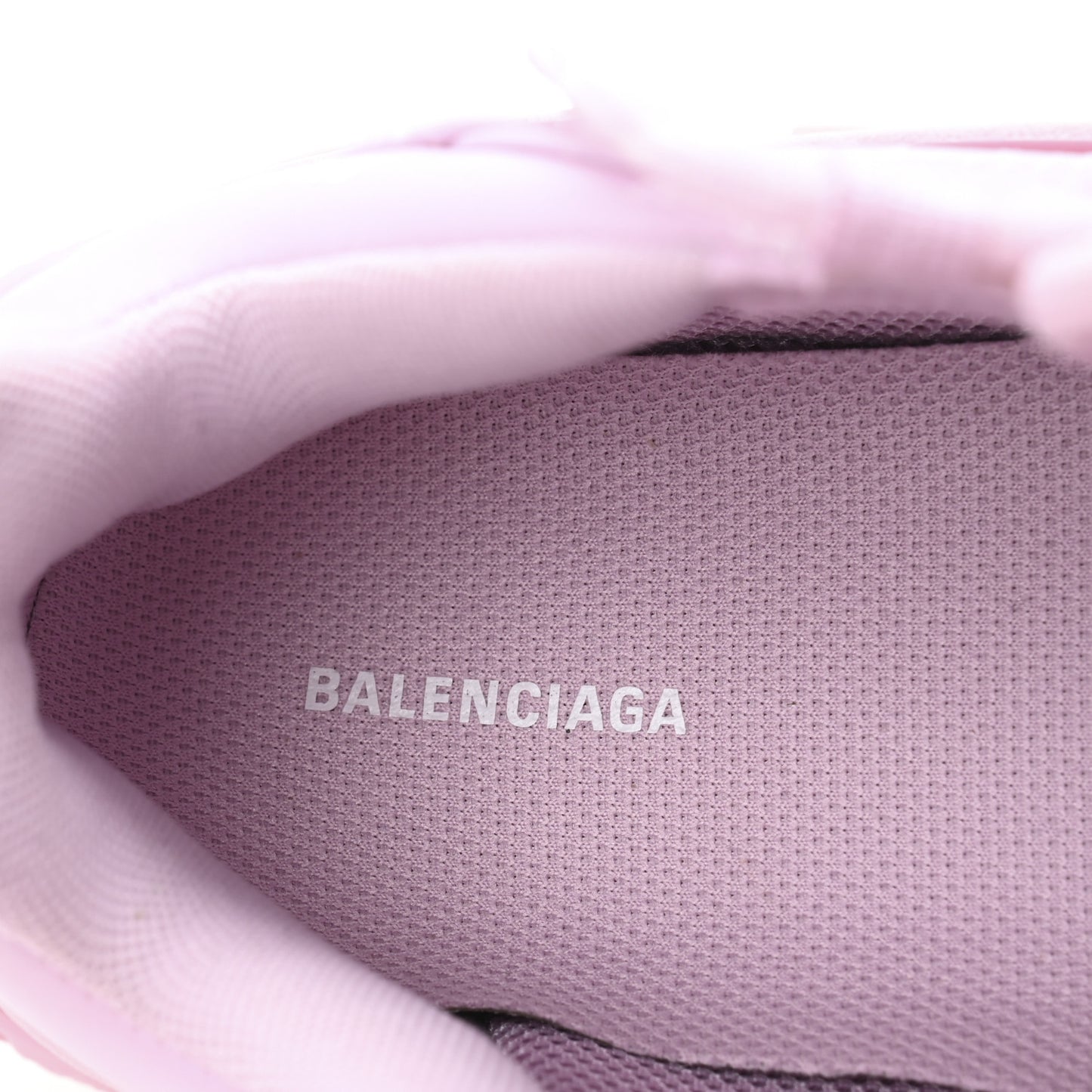 Technical Fabric Mesh Allover Logo Womens Triple S Sneakers 37 Pink White