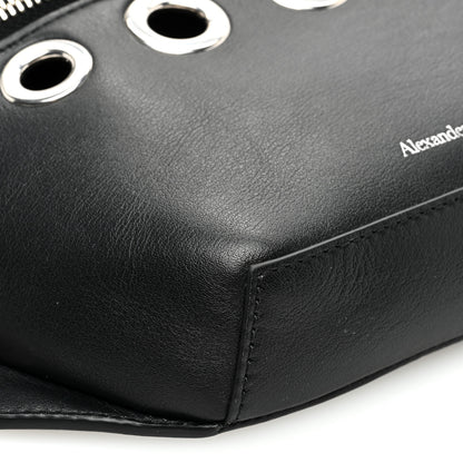 Alexander McQueen Calfskin Biker Embellished Belt Bag Black 8 of 9