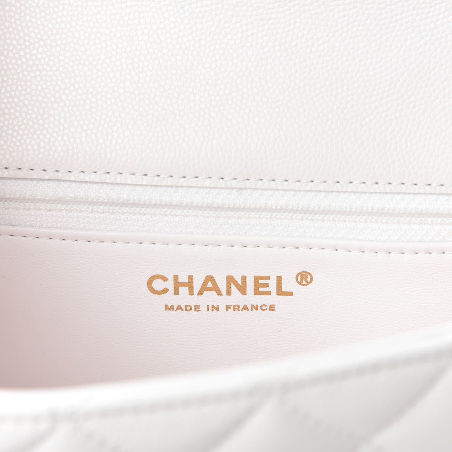 Chanel Caviar Quilted Medium Sweet Classic Flap White 8 of 10