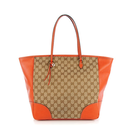 Gucci Monogram Medium Bree Zippered Tote Beige Orange 1 of 7