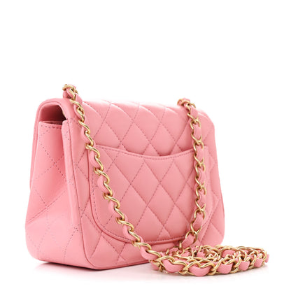 Chanel Lambskin Quilted Mini Square Flap Light Pink 3 of 11