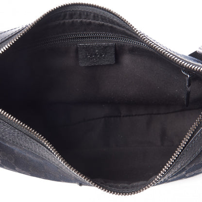 Gucci Monogram Medium Half Moon Hobo Black 6 of 9