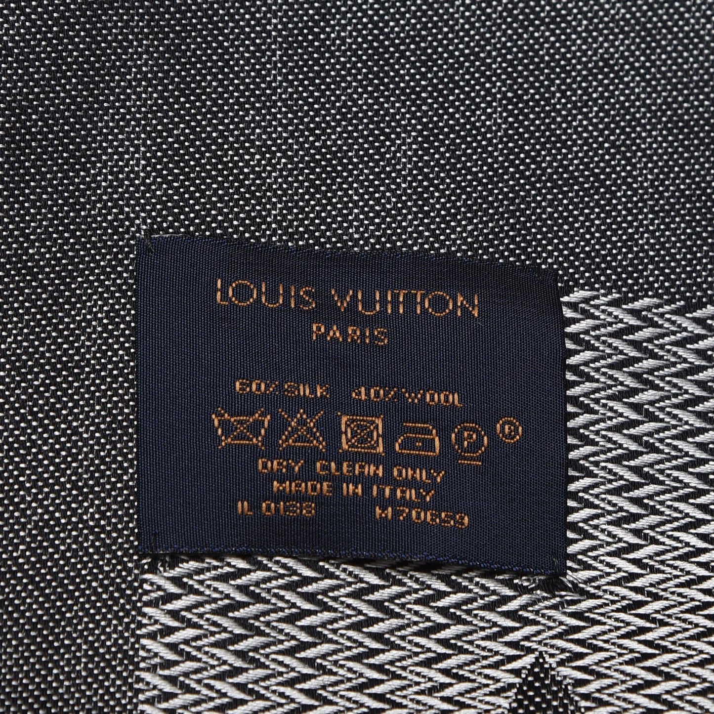 Silk Wool Beyond Monogram Shawl Silver