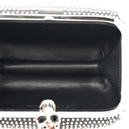 Alexander McQueen Calfskin Studded Britannia Skull Box Clutch Black 5 of 8