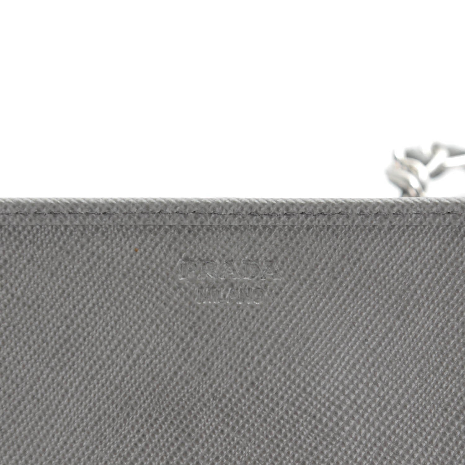 Prada Saffiano Metal Oro Chain Wallet Marmo 5 of 8