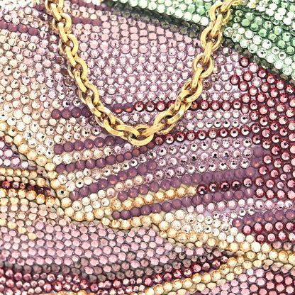 Judith Leiber Crystal Tulip Minaudiere Chain Clutch Amethyst 8 of 12