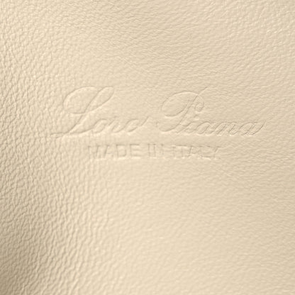 Loro Piana Grained Calfskin L19 Extra Pocket Pouch Whisper White 6 of 9
