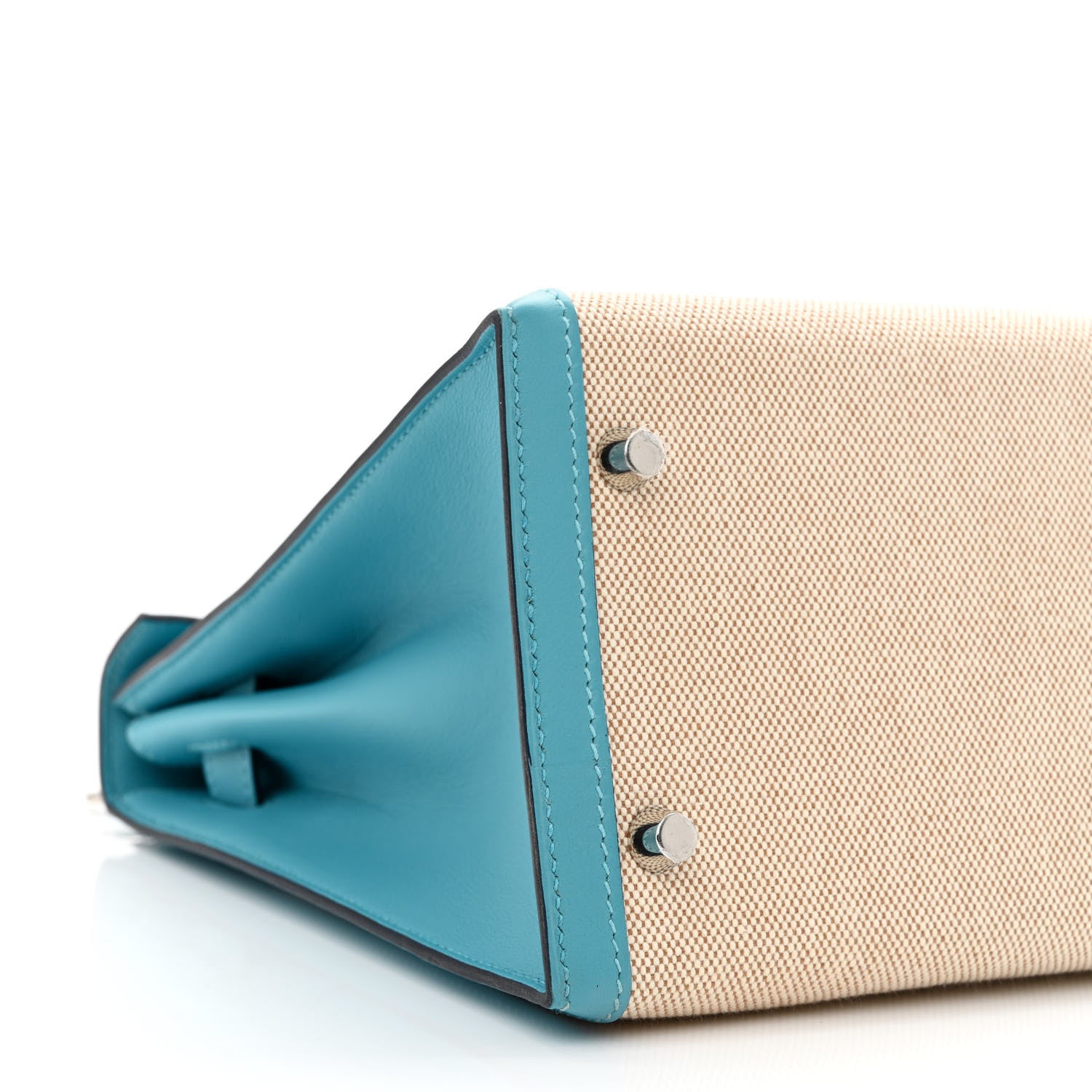 Hermes Toile Swift Kelly Sellier 28 Bleu Du Nord 9 of 12