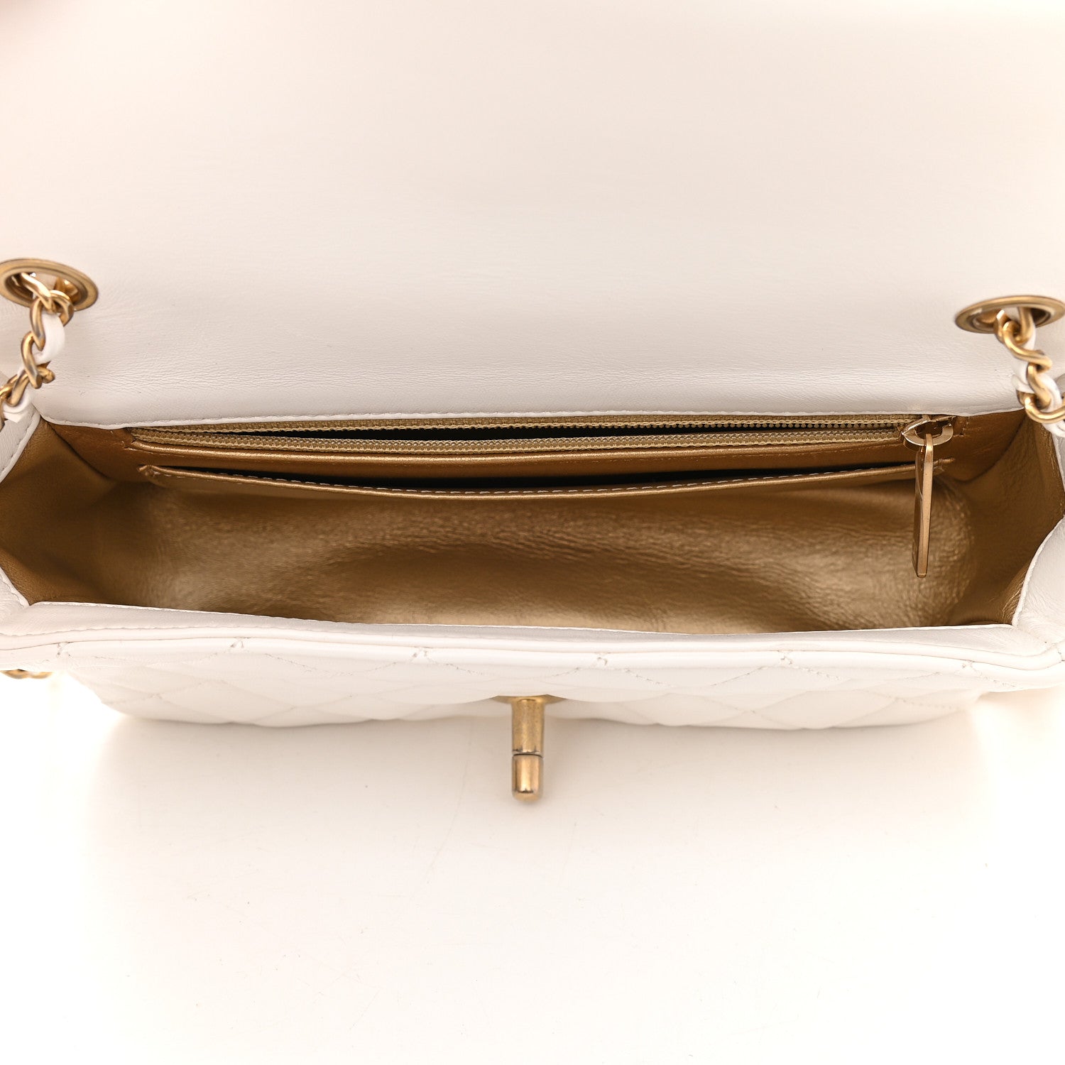 Chanel Lambskin Quilted Mini Rectangular Pearl Crush Flap White 5 of 9