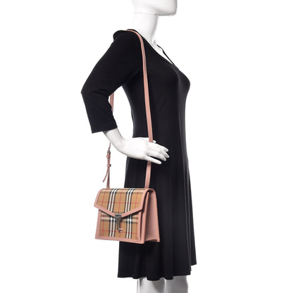 Burberry Grainy Calfskin Vintage Check Small Macken Crossbody Bag Ash Rose 2 of 14