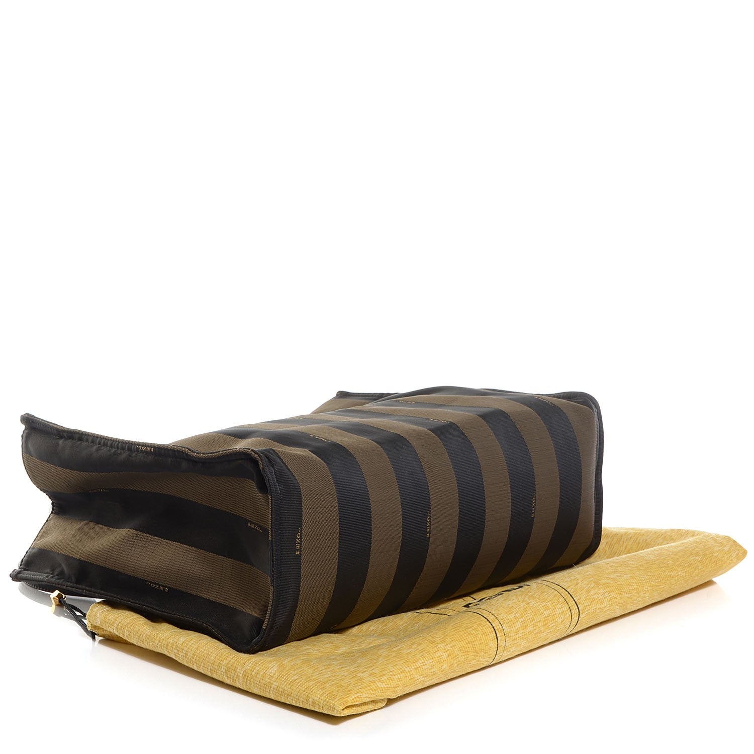 Fendi Vintage Pequin Tote Tobacco 3 of 7