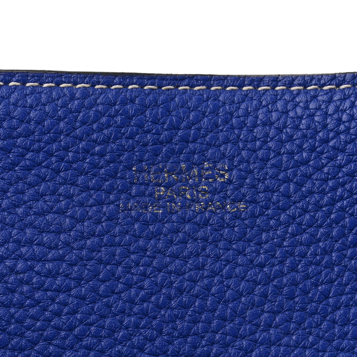 Taurillon Clemence Double Sens 45 Reversible Tote Graphite Bleu Electrique