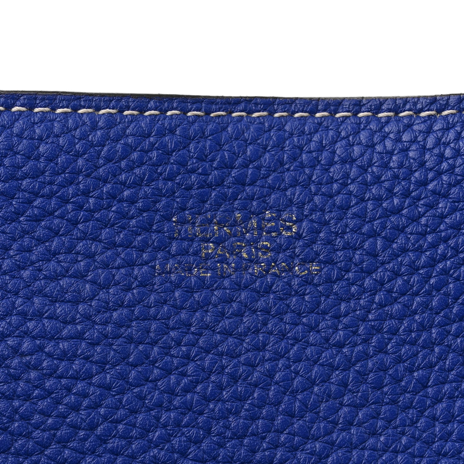 Hermes Taurillon Clemence Double Sens 45 Reversible Tote Graphite Bleu Electrique 5 of 12