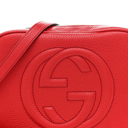 Gucci Pebbled Calfskin Small Soho Disco Bag Tabasco Red 8 of 14