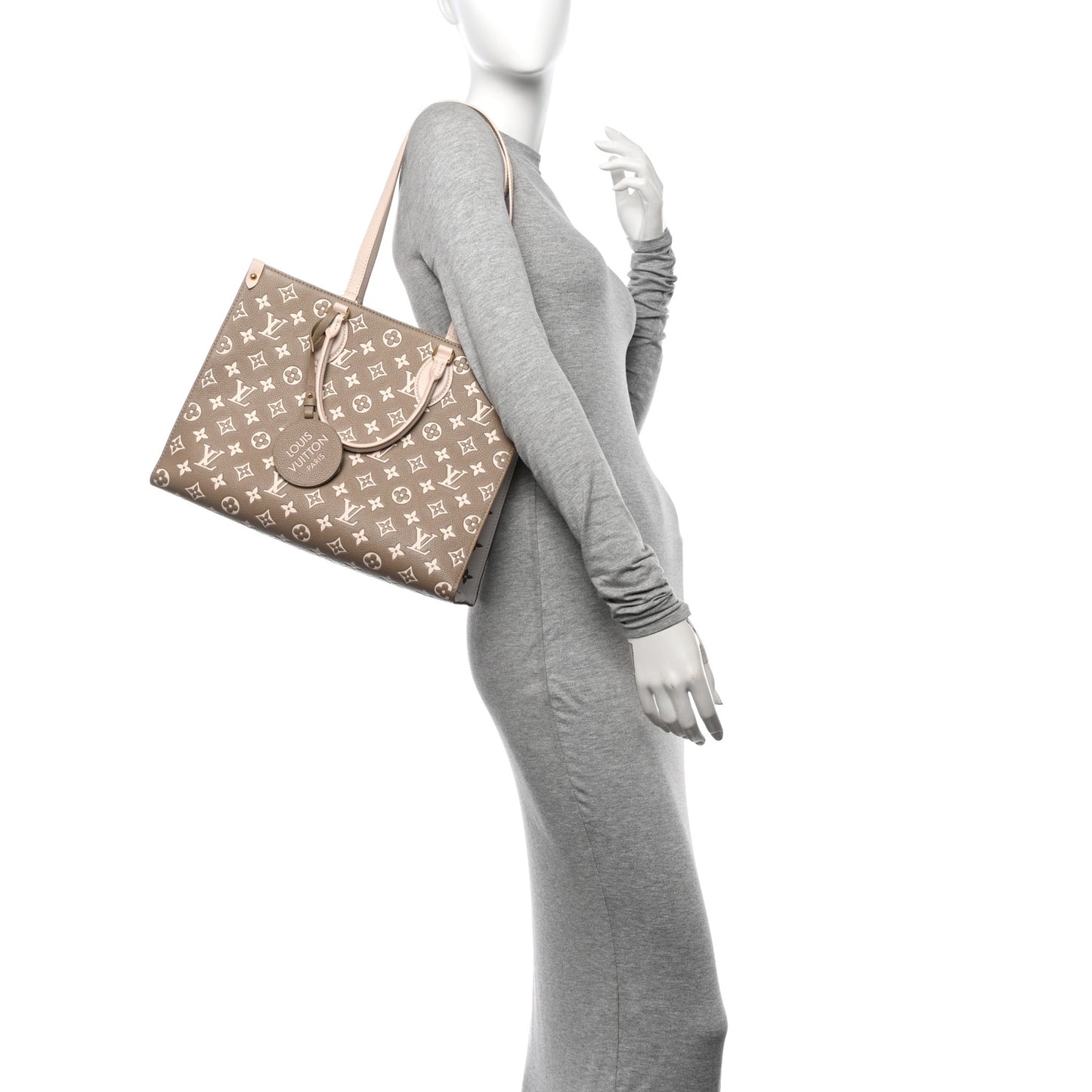 Empreinte Monogram Spring In The City Onthego MM Kaki Beige Cream