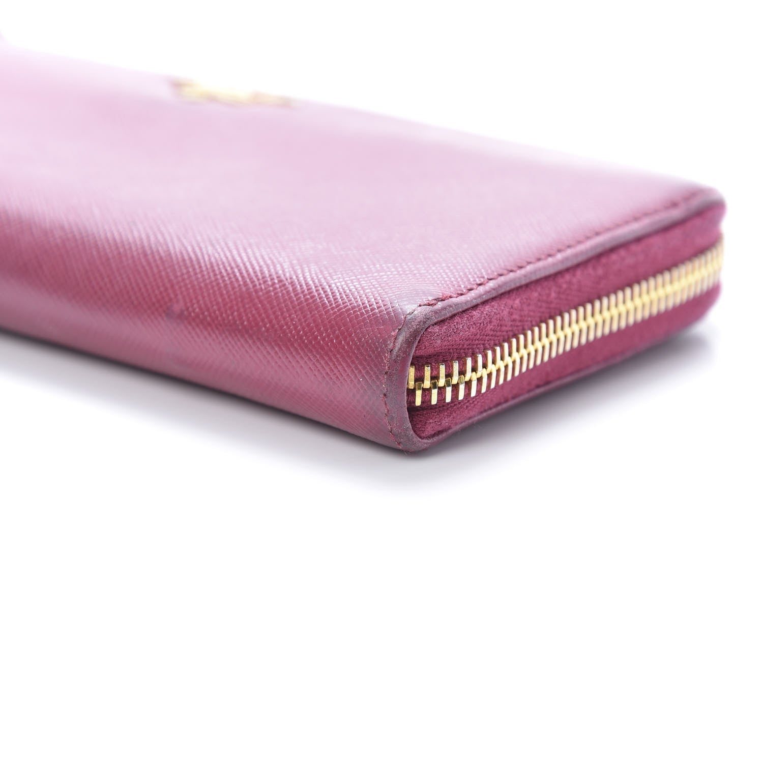 Prada Saffiano Metal Zip Around Wallet Ametista 13 of 15