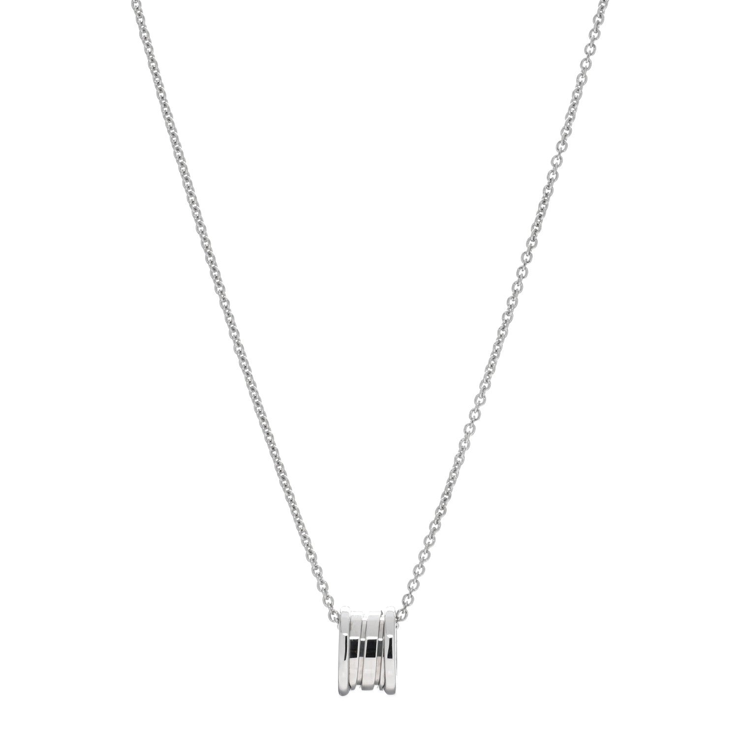 Bulgari 18K White Gold B.Zero1 Pendant Necklace 1 of 4
