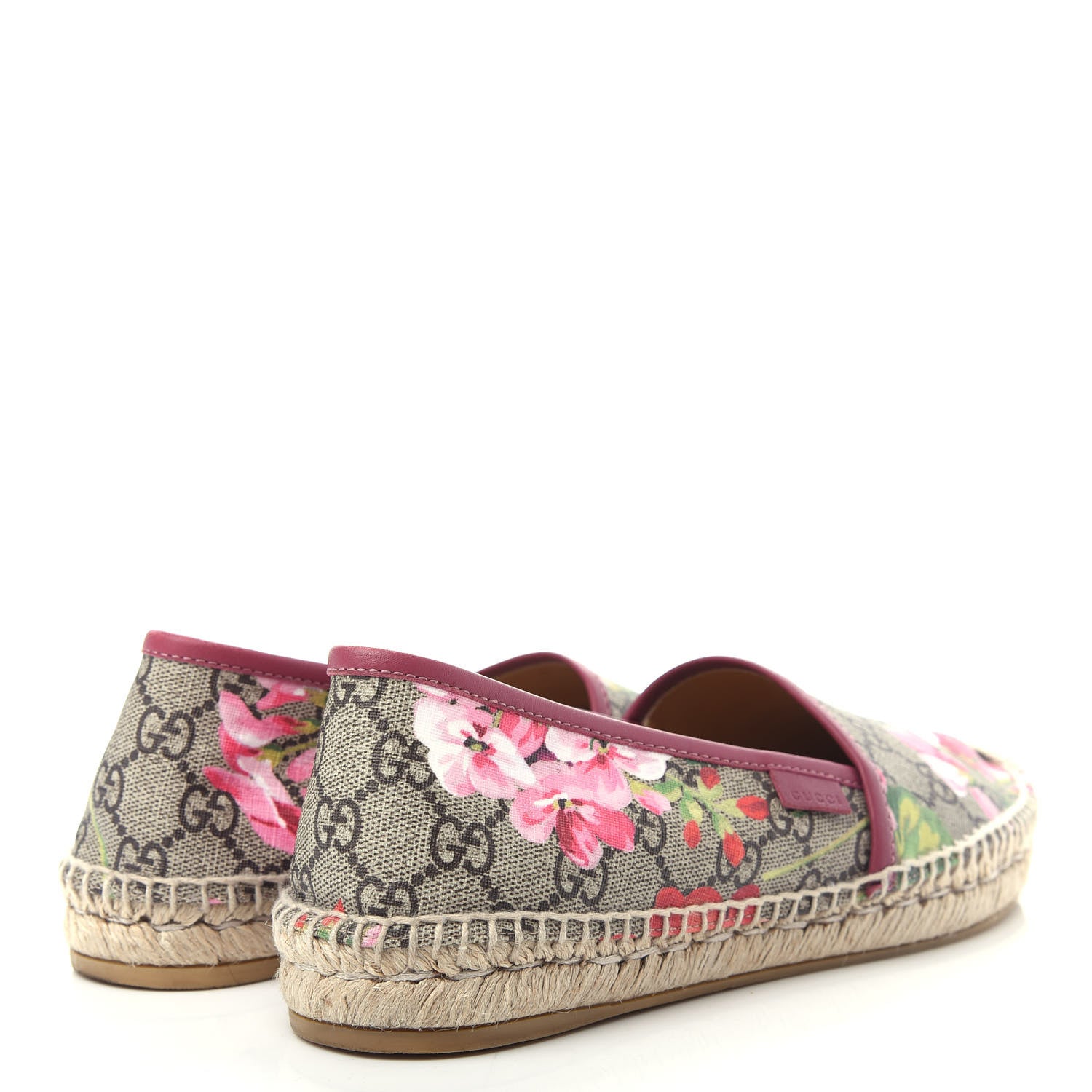 Gucci GG Supreme Monogram Blooms Espadrilles 39.5 Beige Multicolor Dry Rose 4 of 10