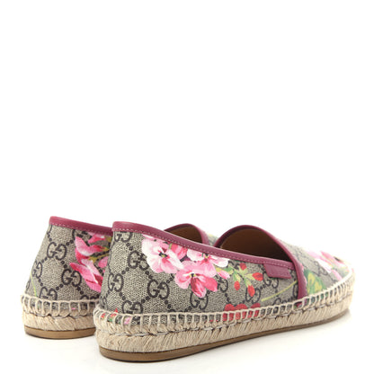 Gucci GG Supreme Monogram Blooms Espadrilles 39.5 Beige Multicolor Dry Rose 4 of 10