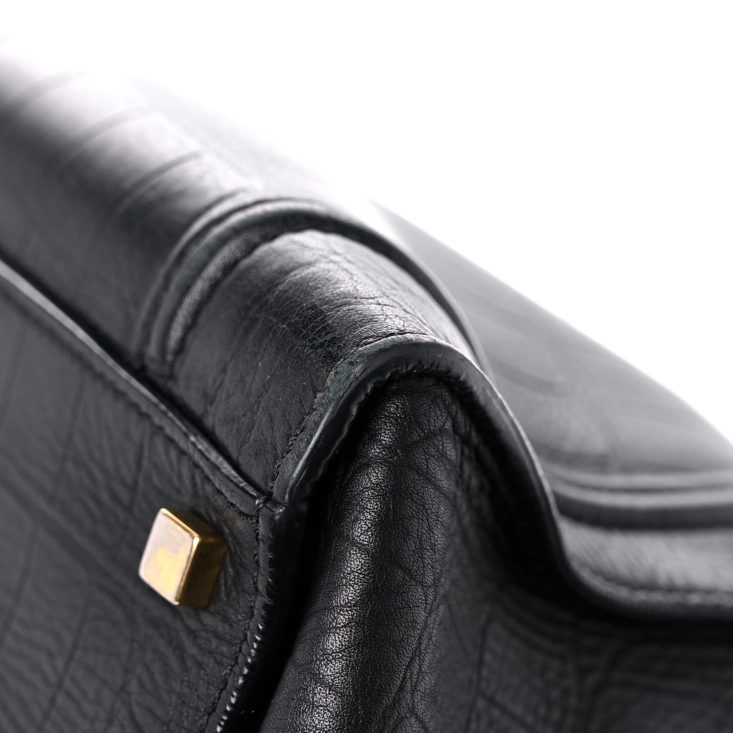 Crocodile Embossed Calfskin Large Phantom Luggage Black