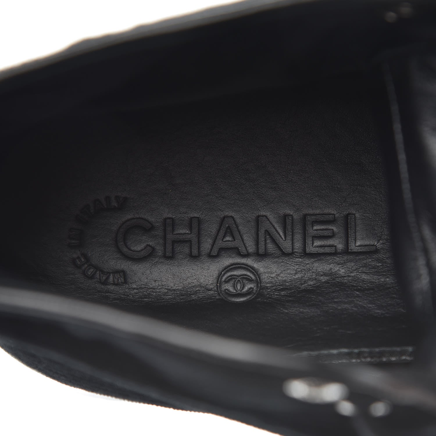 Chanel Corduroy Lambskin High Top Sneakers 36.5 Black 7 of 12